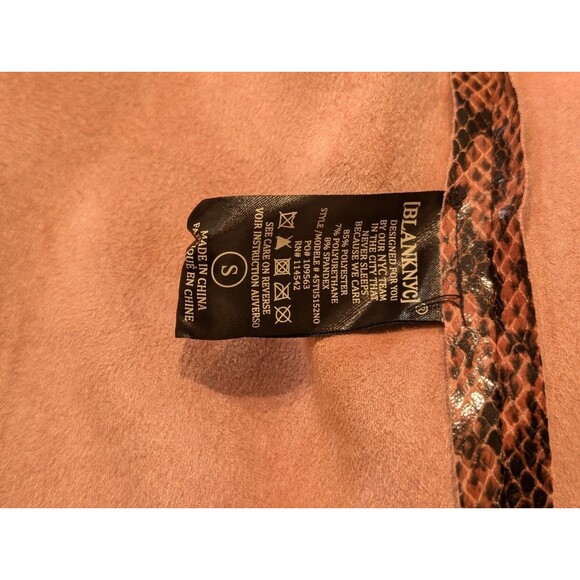 Blank Nyc Trench Coat Snakeskin Print  Reddish Brown /Black Size Small Womens - Picture 7 of 9